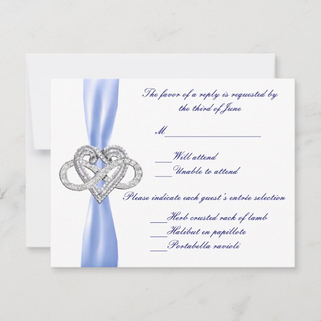 Cartão Azul Infinito de Resposta Cardíaca (Frente)