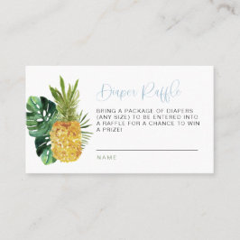 Cartão Azul Luau Tropical Raffle Fralda LALANI