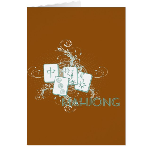 Cartão azul mahjong (Frente)