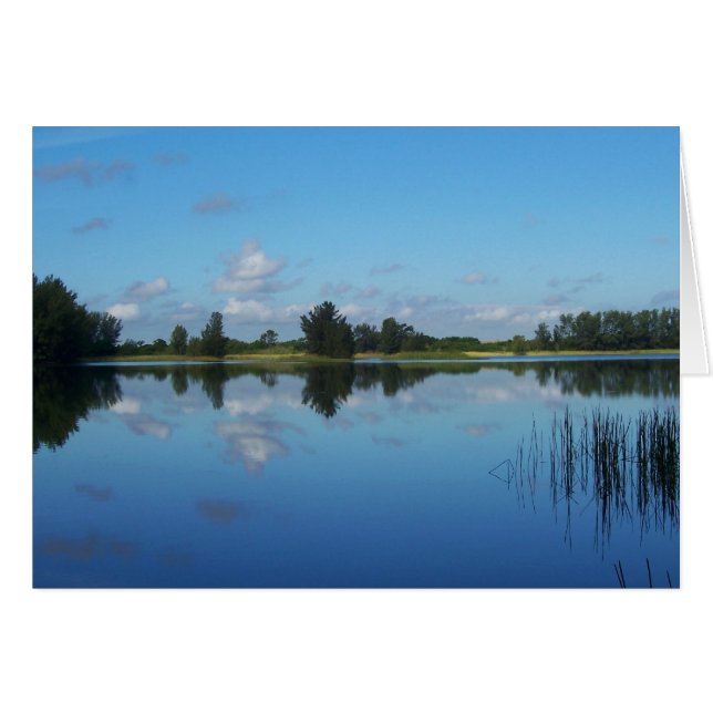 Cartão Azul no Azul (Frente Horizontal)