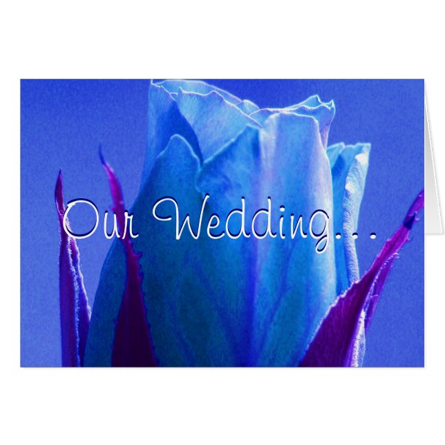 Cartão Azul Rosa Delight (Frente Horizontal)