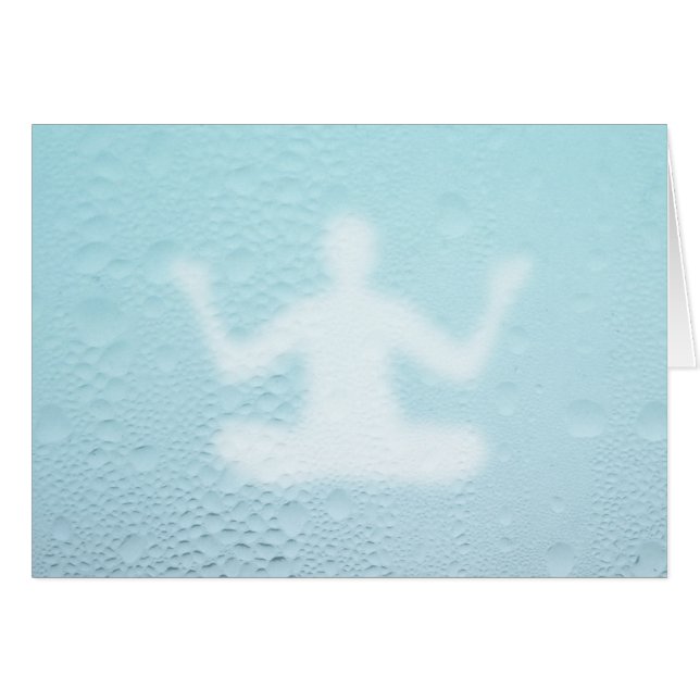 Cartão azul yoga (Frente Horizontal)