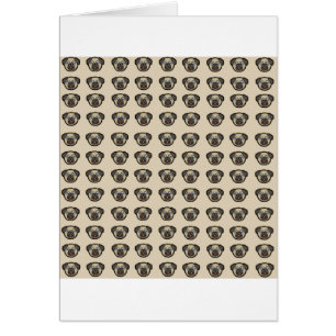 Cartão azulejo de fundo pug