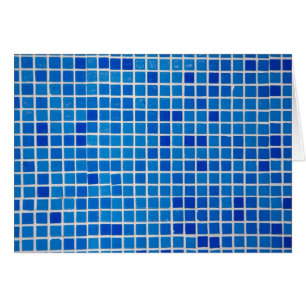 Cartão Azulejo Mosaico Azul