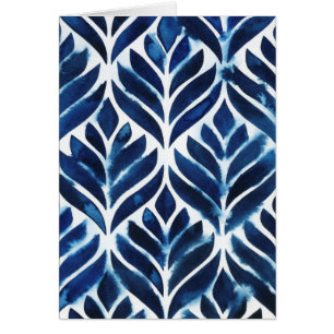 Cartão Azulejos de cobalto para aquarelas IV