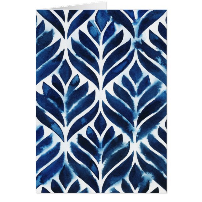 Cartão Azulejos de cobalto para aquarelas IV (Frente)