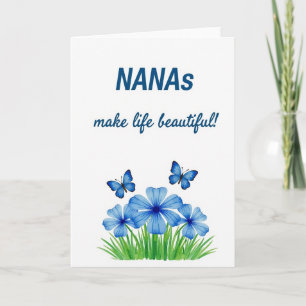Cartão Azure Floral Nanas