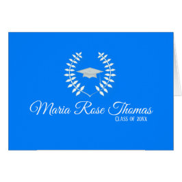 Cartão Azure Formando Obrigado nota (4,25" x 5,5"),