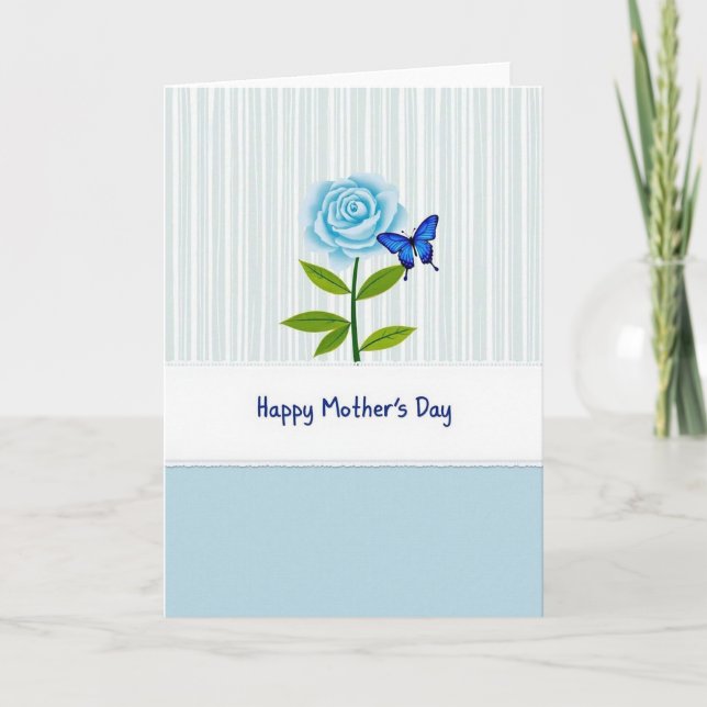 Cartão Azure Rose Mothers Day Card (Frente)