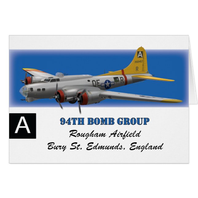 Cartão B17G 94th Bomb Group (Frente Horizontal)