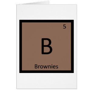 Cartão B - Brownies Química Símbolo da Tabela Periódica
