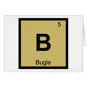 Cartão B - Bugle Música Química Símbolo da Tabela Periódi