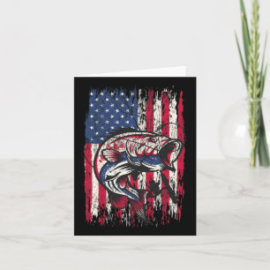 Cartão B Camisa De Pesca Americana Pavilhão Dos Eua Tee M
