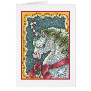 CARTÃO B DE REPRODUÇÃO UNICORN CHRISTMAS UNICORN C