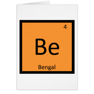 Cartão B - Gato Bengala Tabela Periódica Química