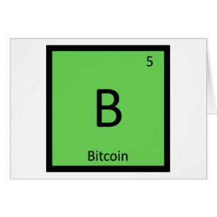 Cartão B - Símbolo da Tabela Periódica da Química Bitcoin