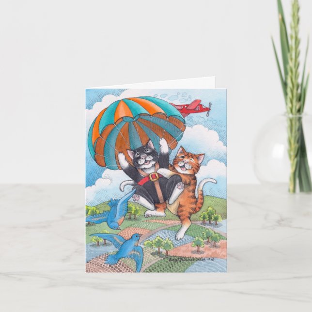 Cartão B & T #57 Parachute Birthday Note (Frente)