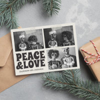 B&W Funky Groovy Feliz Natal Foto de Natal