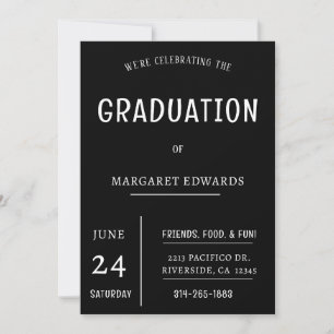 CARTÃO B&W PERSONALIZADO ESTAMOS CELEBRANDO A GRADUAÇÃO