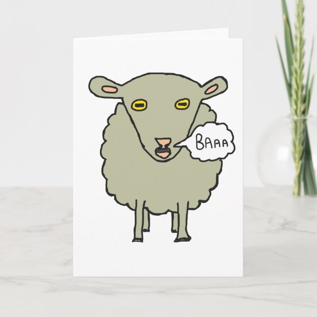 Cartão Baa Sheep (Frente)