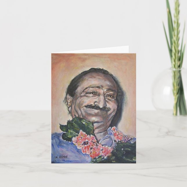 Cartão Baba in peach Notecard (Frente)