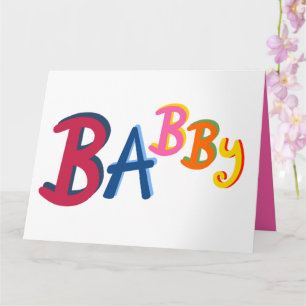 Cartão BABBY Black Country escreve New Baby Card