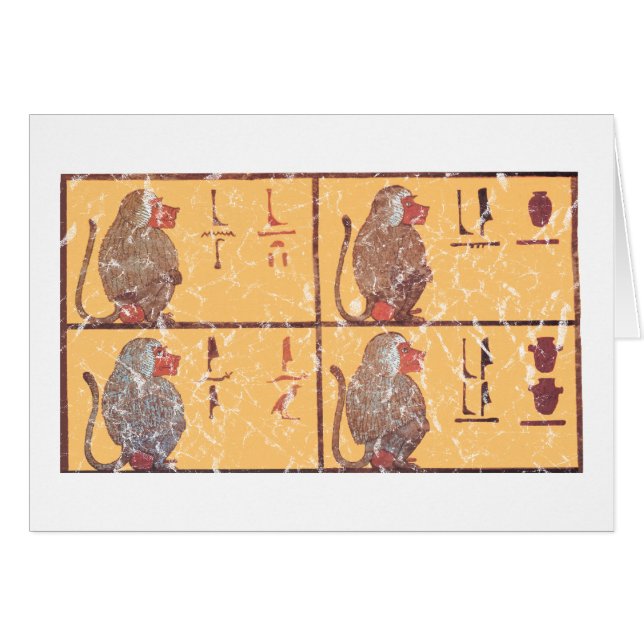 Cartão babuínos (Frente Horizontal)