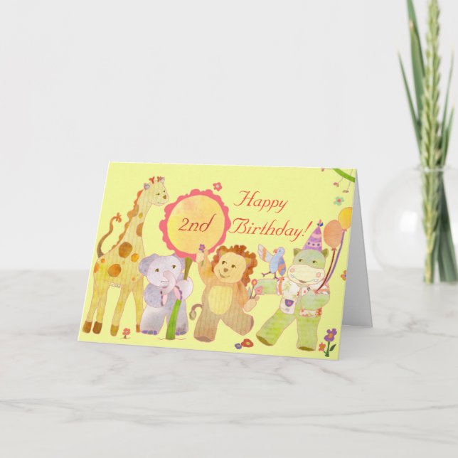Cartão Baby Animals: Birthday Card for Children (Frente)