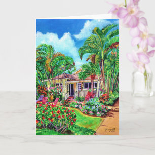Cartão Baby Beach Bungalow Hawaiian Vachouse Card