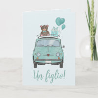 Baby Boy Fiat 500 Parabéns Italianos
