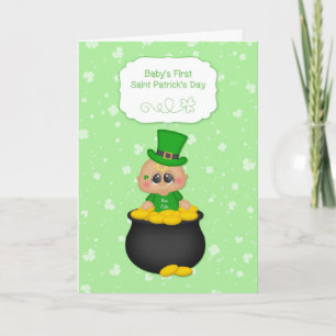 Cartão Baby Boy, Pot of Gold, 1st St. Patrick's Day