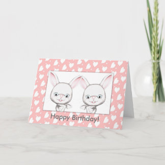 Cartão Baby Bunnies Happy Birthday Card