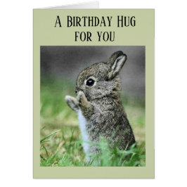 Cartão Baby Bunny Birthday Hug