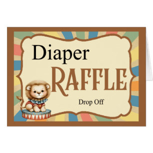 Cartão Baby Circus_ Fralda Raffle Caiu