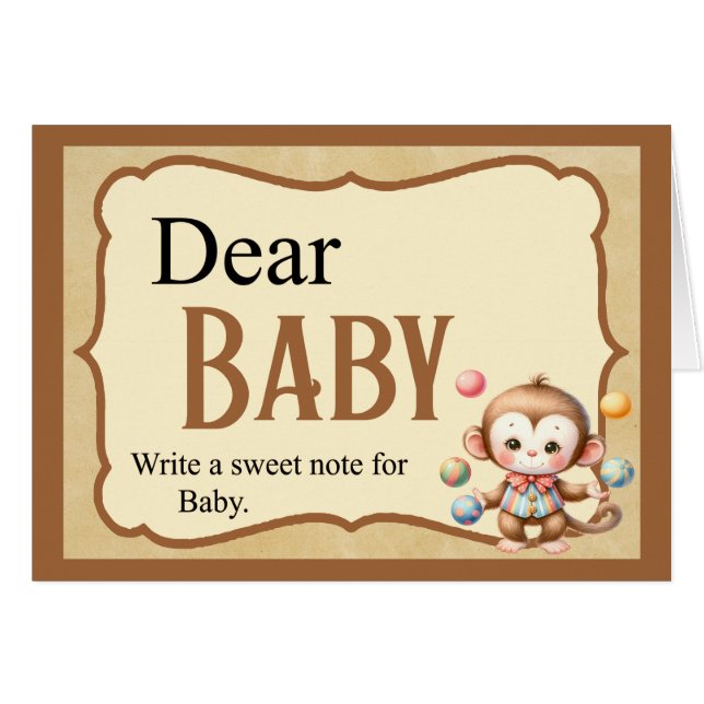 Cartão Baby Circus_ Sweet Note Card (Frente horizontal)