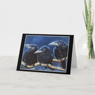 Cartão Baby Crows - Original Art Greeting Card