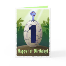 Baby Dinosaur Birthday Card
