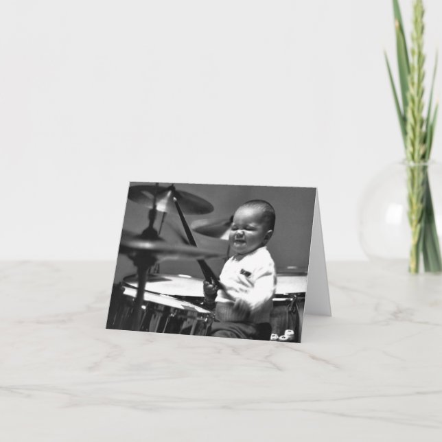 Cartão Baby Drummer Note Card (Frente)