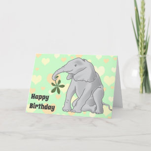 Cartão Baby Elephant Birthday Card