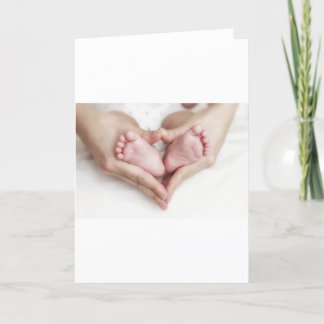 Cartão Baby feet in mother hands