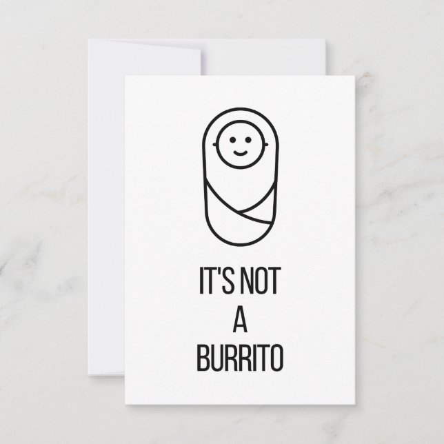 Cartão Baby Glückwunsch Karte zur Geburt - Burrito (Frente)