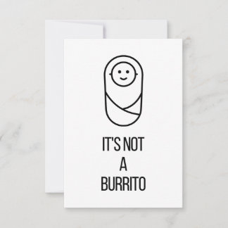 Cartão Baby Glückwunsch Karte zur Geburt - Burrito