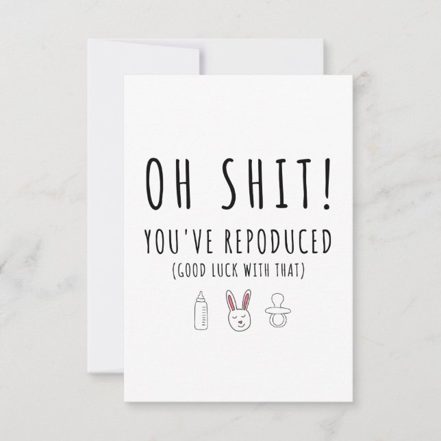 Cartão Baby Glückwunsch Karte zur Geburt - Reproduced (Frente)