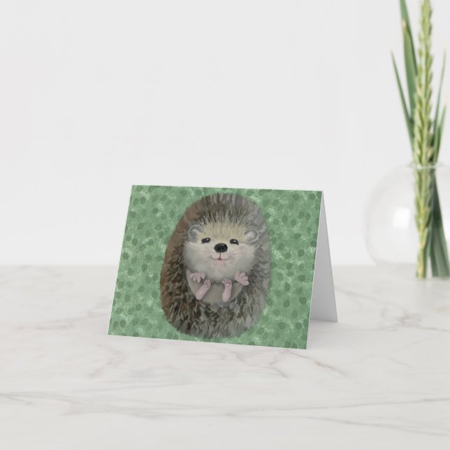 Cartão Baby Hedgehog Card (Frente)