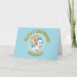 Cartão Baby Hercules Riding Pegasus Card