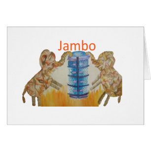 Cartão Baby Kids Jambo Jumbo Elephants Design