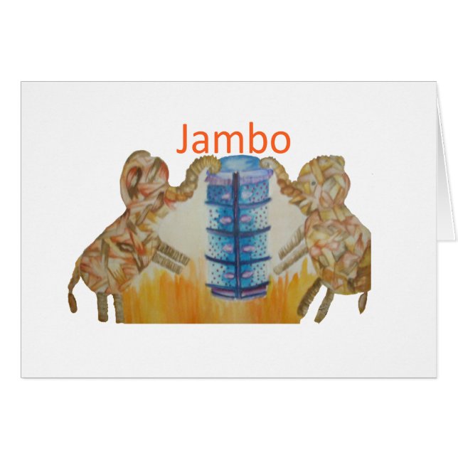 Cartão Baby Kids Jambo Jumbo Elephants Design (Frente Horizontal)