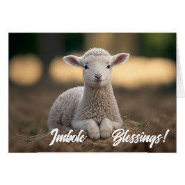 Cartão Baby Lamb Imbolc Blessings