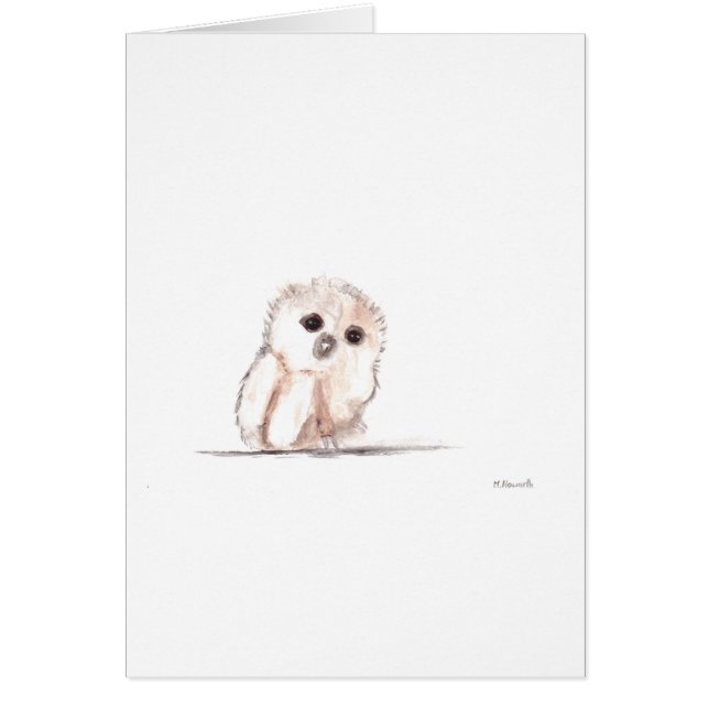 Cartão Baby owl small bird (Frente)