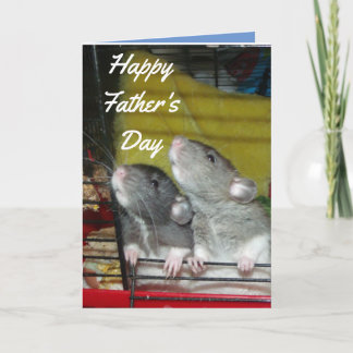 Cartão Baby rats Father's Day Card